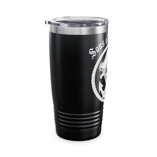 Sons of Anchoring 20oz Stainless Steel Tumbler — Pirate Skull Anchor Travel Mug