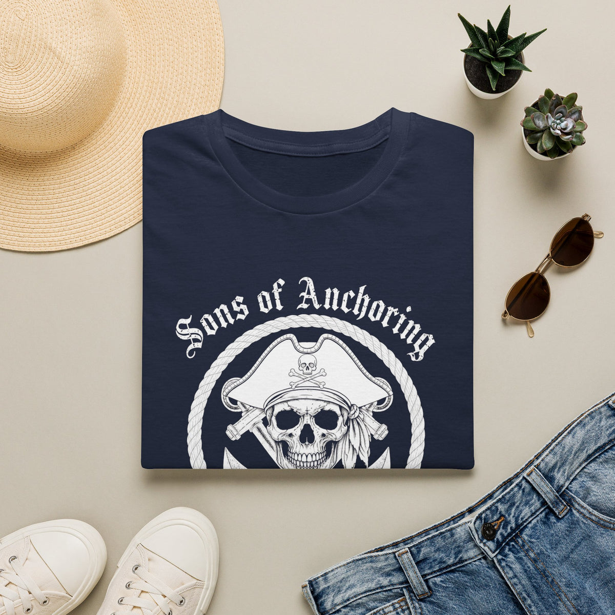 "Sons of Anchoring Pirate" Skull T-Shirt — Columbia River Region Nautical Tee