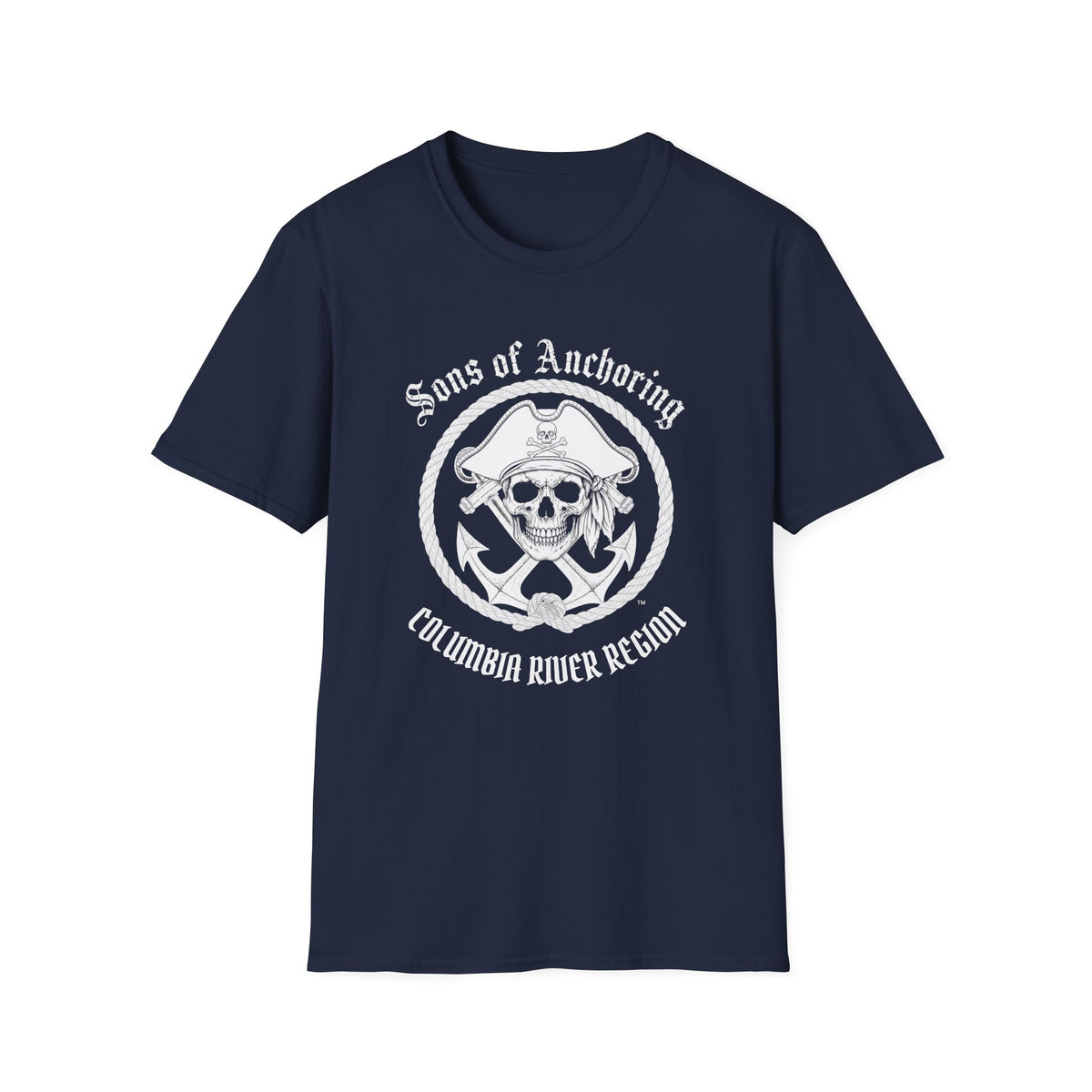 "Sons of Anchoring Pirate" Skull T-Shirt — Columbia River Region Nautical Tee