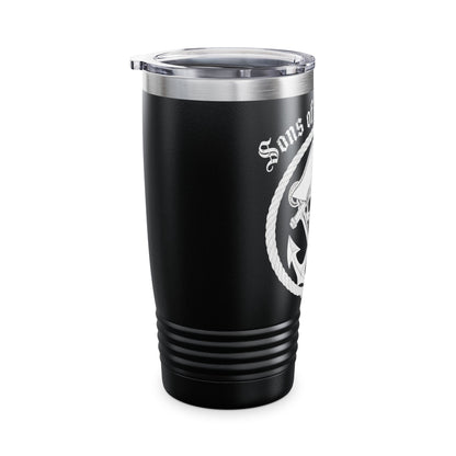 Sons of Anchoring 20oz Stainless Steel Tumbler — Pirate Skull Anchor Travel Mug