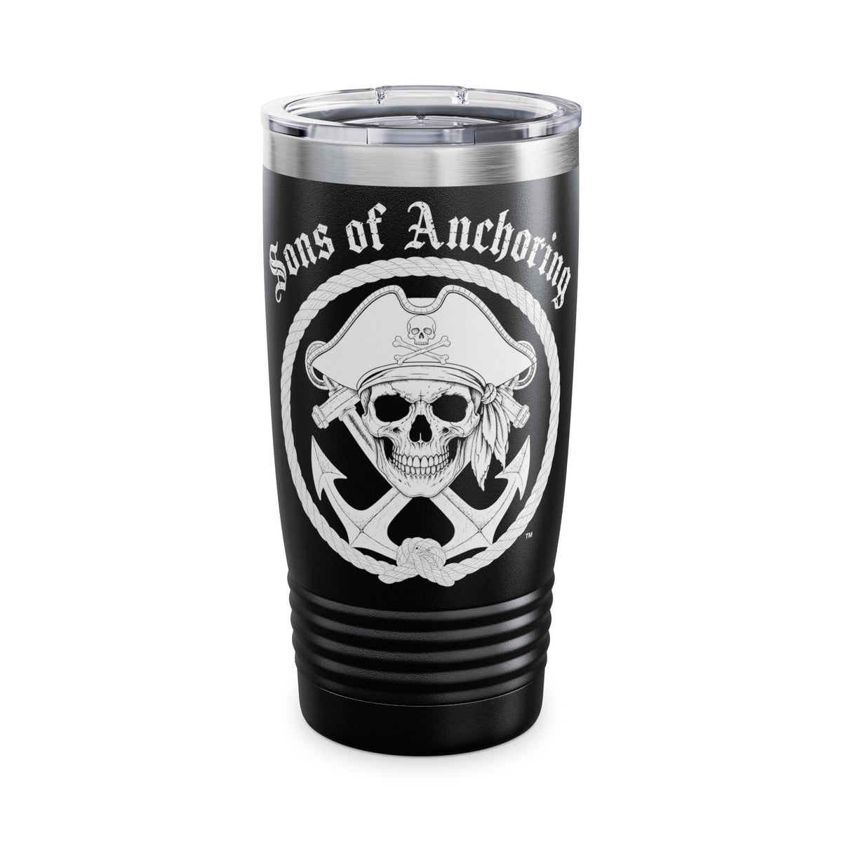 Sons of Anchoring 20oz Stainless Steel Tumbler — Pirate Skull Anchor Travel Mug