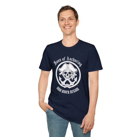 "Sons of Anchoring Pirate" Skull T-Shirt — Ohio River Region Nautical Tee