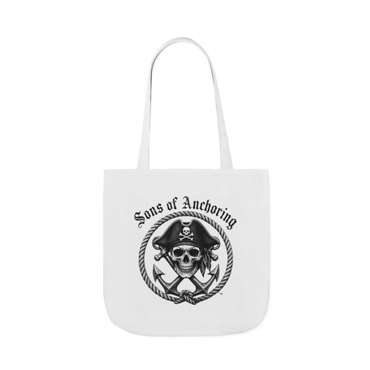 Sons of Anchoring Pirate Skull Canvas Tote Bag