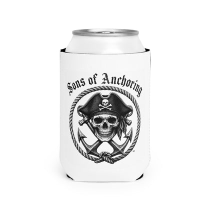 Sons of Anchoring Skull Pirate Can Cooler Sleeve — Nautical Beer Koozie