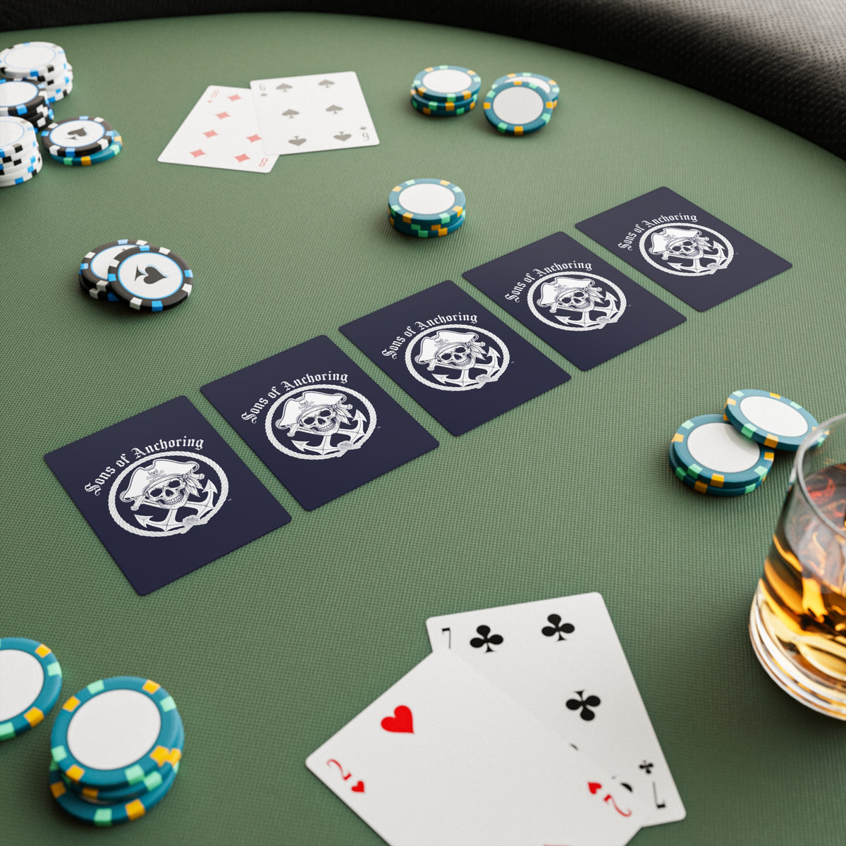 "Sons of Anchoring" Pirate Skull Poker Cards