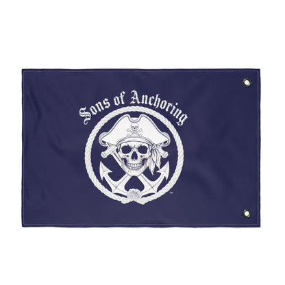 "Sons of Anchoring" Pirate Skull Double-Sided Nautical Flag