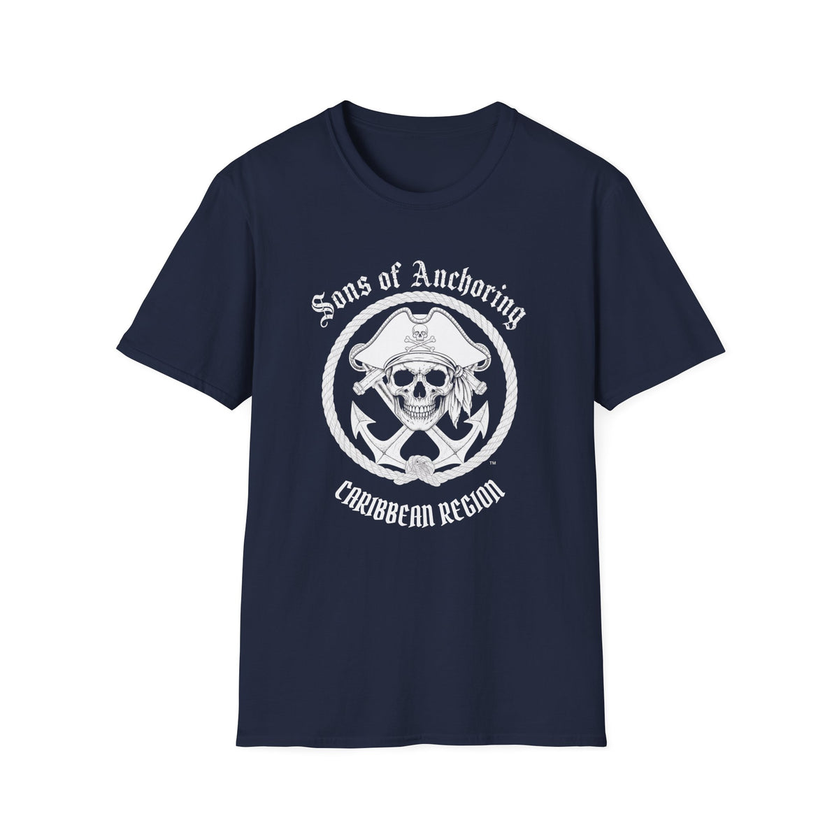 "Sons of Anchoring Pirate" Skull T-Shirt — Caribbean Region Nautical Tee