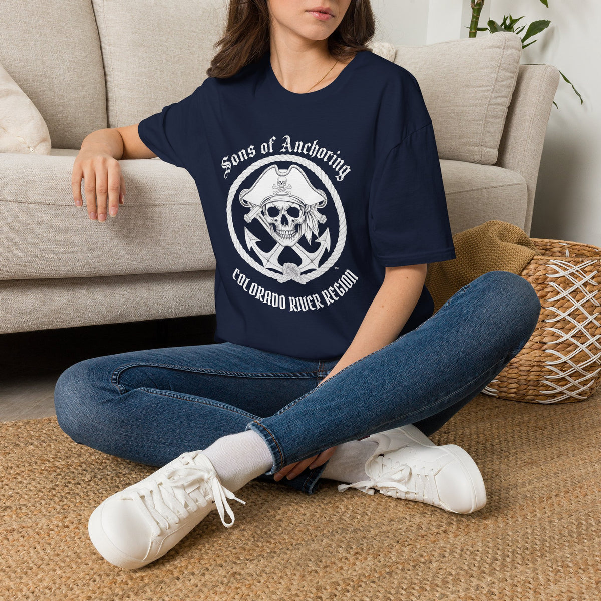 "Sons of Anchoring Pirate" Skull T-Shirt — Colorado River Region Nautical Tee