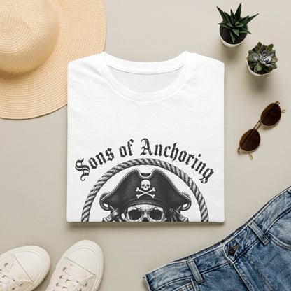 "Sons of Anchoring" Pirate Skull T-Shirt - Crossed Anchors