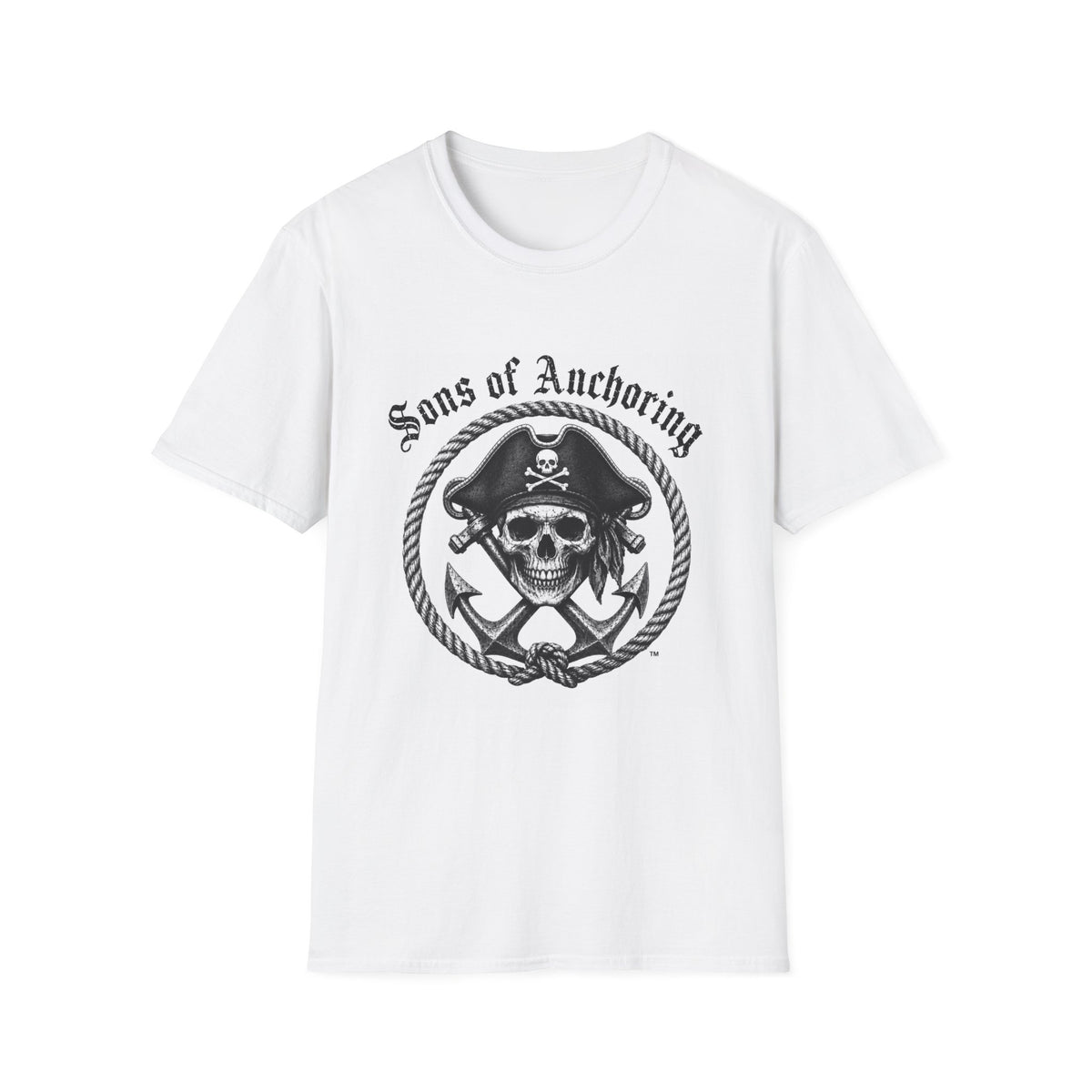 "Sons of Anchoring" Pirate Skull T-Shirt - Crossed Anchors