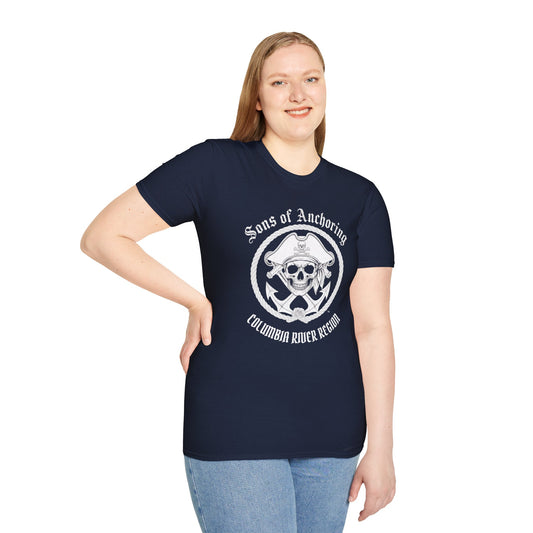 "Sons of Anchoring Pirate" Skull T-Shirt — Columbia River Region Nautical Tee