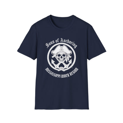 "Sons of Anchoring Pirate" Skull T-Shirt — Mississippi River Region Nautical Tee