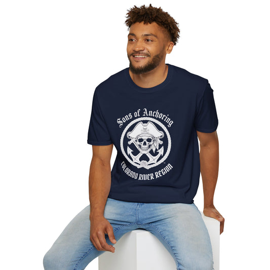"Sons of Anchoring Pirate" Skull T-Shirt — Colorado River Region Nautical Tee